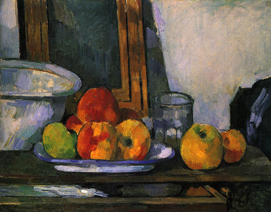 Still Life with Open Drawer in Detail Paul Cezanne
